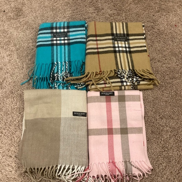 Burberry Other - Bundle of 4 Authentic Burberry London cashmere scarves